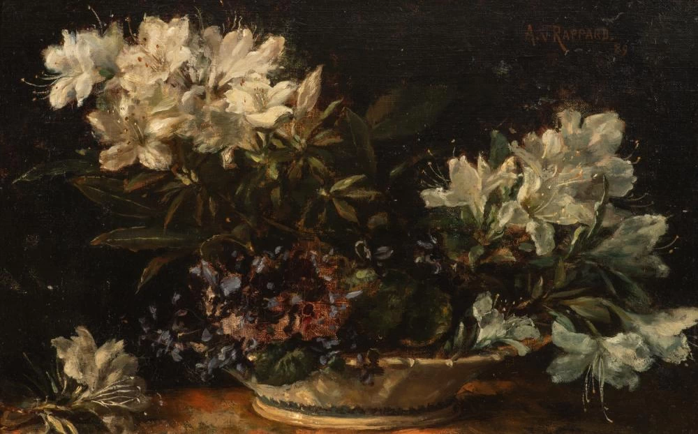 Natura morta con rododendro bianco, 1889